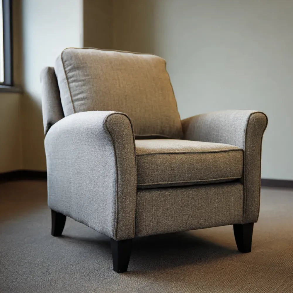 Armchair Fabric Upholstery 85x90x100 cm - Light Gray - Contemporary Design