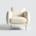 Armchair Bouclé Fabric 85x80x90 cm - Ivory - Contemporary Design